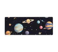 WHJSHOP Saturn Jupiter Earth Prints Tapis de souris extra large antidérapant pour clavier de jeu de bureau d'ordinateur Version épaisse 30,5 x 80 cm