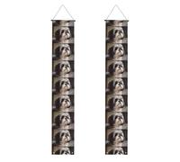 WHJSHOP Shih Tzu Bannière de porche de remise de diplôme avec image de chien - Robuste, durable, lavable et réutilisable, décoration de remise de diplôme pour fêtes, cérémonies, portes d'entrée