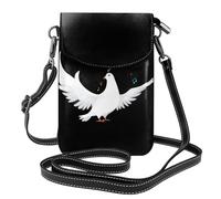 WHJSHOP Singing White Dove Picture Petit sac à bandoulière en cuir pour femme, imperméable et durable