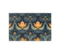 WHJSHOP Spirit of The Lotus Lot de 6 sets de table imprimés pour table de salle à manger dans la maison et la cuisine, lavables, résistants à la chaleur, épais et résistants à l'usure