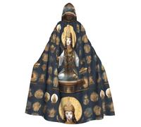 WHJSHOP Statue de Dieu Image Halloween Adulte Cape à Capuche Homme et Femme Vêtements Mantele Jeu de Rôle