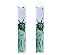 WHJSHOP Statue de la Liberté à New York - Bannière de porche pour remise de diplôme - Robuste, durable, lavable et réutilisable - Décoration de remise de diplôme 30,5 x 180,3 cm