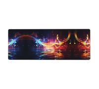 WHJSHOP Superbe tapis de souris extra large avec motif note de musique, pour ordinateur, bureau, clavier de jeu, version épaisse, 30,5 x 80 cm