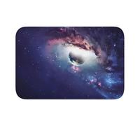 WHJSHOP Tapis à ourlet imprimé univers abstrait 101,6 x 152,4 cm - Tapis de bain bien conçu avec dos antidérapant, jeté en polyester durable pour salle de bain, coiffeuse ou suite d'invités