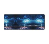 WHJSHOP Tapis de souris extra large avec motif de foudre dans un flash pour ordinateur, bureau, clavier de jeu, version épaisse, 30,5 x 80 cm
