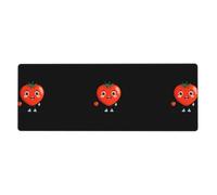 WHJSHOP Tapis de souris extra large en forme de cœur imprimé tomates pour ordinateur de bureau - Clavier de jeu antidérapant - Version épaisse - 30,5 x 80 cm