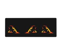 WHJSHOP Tapis de souris extra large motif dragon de feu sous le volcan 30,5 x 80 cm pour ordinateurs de bureau, ordinateurs portables, ordinateurs personnels