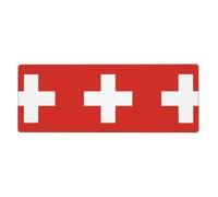 WHJSHOP Tapis de souris imprimé drapeau suisse 30,5 x 80 cm