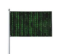 WHJSHOP The Age of the Hacker Prints Drapeau décoratif d'extérieur en polyester pour cour, terrasse et célébrations festives 0,9 x 1,5 m