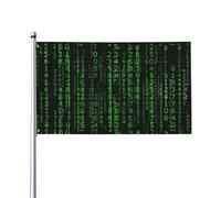 WHJSHOP The Age of the Hacker Prints Drapeaux de décoration d'extérieur en polyester pour cour, terrasse, fête et plus encore - 0,9 x 1,5 m