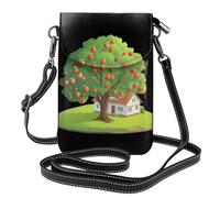 WHJSHOP The Apple Tree Next To The Cottage Picture Petit sac à bandoulière en cuir pour femme, imperméable et durable