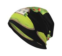 WHJSHOP The Apple Tree Next to The Cottage Print Bonnet en tricot pour adulte - Bonnet extensible doux et confortable pour homme et femme Noir