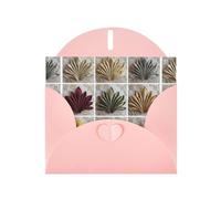 WHJSHOP The Art of Napkin Carte de vœux pliable avec impression - Papier nacré de qualité supérieure, effet nacré double face, enveloppe en papier perlé avec boucle d'amour