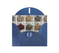 WHJSHOP The Art of Napkin Carte de vœux pliable avec impression - Papier nacré de qualité supérieure, effet nacré double face, enveloppe en papier perlé avec boucle d'amour