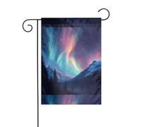 WHJSHOP The Beauty of the Aurora Prints Drapeaux de jardin 30,5 x 45,7 cm pour décoration de cour avec une largeur de poteau de 3 cm (drapeau uniquement, mât non inclus)