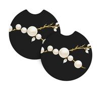 Whjshop The Golden Branch Lot de 2 porte-gobelets d'intérieur de voiture avec motif de perles étanches et rapides pour voitures, camions, SUV et navires