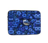 WHJSHOP The Little Bird in the Blue Flower Prints Housse de protection portable antichoc pour ordinateur portable pour homme et femme, voyage d'affaires, utilisation quotidienne au bureau