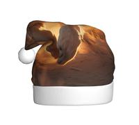 WHJSHOP The Puma runs on the prairie Pattern Bonnet de Noël en peluche pour homme et femme