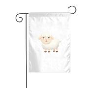 WHJSHOP The Shy Little Sheep Prints Drapeaux de jardin 30,5 x 45,7 cm pour décoration de cour avec une largeur de poteau de 3 cm (drapeau uniquement, mât non inclus)