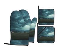 WHJSHOP The Storm After The Calm Lot de 4 maniques isolantes anti-brûlure et isolation thermique