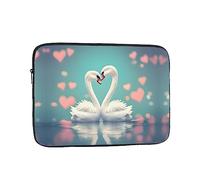 WHJSHOP The swan in Love Étui pour ordinateur portable - Housse résistante aux chocs pour ordinateur portable - Pour homme et femme - Pour les voyages d'affaires, l'école et le bureau - Utilisation