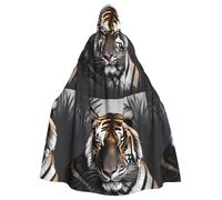 WHJSHOP Tiger at Rest Cape à capuche pour adulte sans fermeture éclair, confortable et durable pour les jeux de rôle