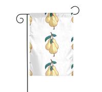 WHJSHOP Trois grands drapeaux de jardin brodés imprimés poires 30,5 x 45,7 cm pour décoration de cour avec une largeur de poteau de 3 cm (drapeau uniquement, mât non inclus)