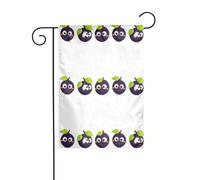 WHJSHOP Trois jolis petits pruneaux imprimés drapeaux de jardin 30,5 x 45,7 cm pour décoration de cour avec une largeur de poteau de 3 cm (drapeau uniquement, mât non inclus)