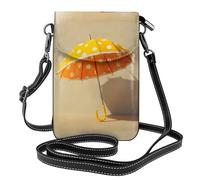 WHJSHOP Umbrellas In The Sun Picture Petit sac à bandoulière en cuir pour femme, imperméable et durable