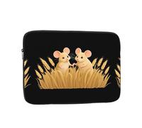 WHJSHOP Une paire de souris dans le champ de blé pour ordinateur portable - Housse résistante aux chocs pour ordinateur portable pour homme et femme, voyage d'affaires, école et bureau