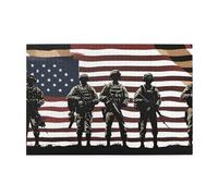 Whjshop Us - Puzzles de 1 000 pièces - Soldats militaires patriotiques - Impressions du jour commémoratif patriotique - Puzzles éducatifs en bois intellectuels - Puzzles amusants pour soulager le