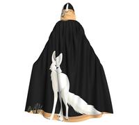 WHJSHOP White Fox In The Desert Picture Halloween Cape à capuche pour homme et femme
