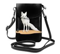 WHJSHOP White Fox In The Desert Picture Petit sac à bandoulière en cuir pour femme, imperméable et durable