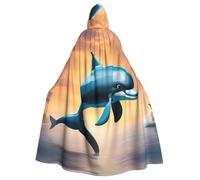 WHJSHOP Winter The Dolphin Picture Halloween Cape à capuche pour homme et femme Vêtements Manteau Jeu de rôle