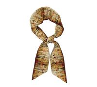 WHJSHOP Women in Ancient Egypt Écharpe en soie imprimée longue bande pour femme, bande douce et lisse, accessoires de sac à main