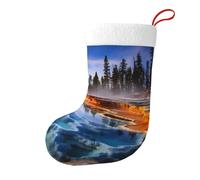 Whjshop Yellowstone Chaussettes de Noël imprimées double face Motif parc national pour décoration d'intérieur