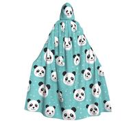 WHJSSF Adorable petit panda imprimé Halloween adulte cape à capuche super grande cape à capuche