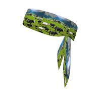 WHJSSF Alpine Farm Cows Foulard double face à séchage rapide évacuation de l'humidité pour femmes, filles et hommes