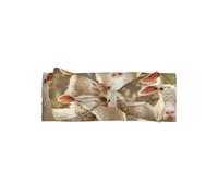 WHJSSF Bandeau à nœud pour bébé imprimé moutons et agneaux, doux et extensible, accessoire de nouveau-né pour séance photo, postiche mignon pour petites filles