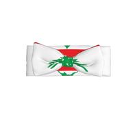 WHJSSF Bandeau avec nœud pour bébé imprimé drapeau du Liban - Accessoires doux et extensibles pour cheveux de bébé fille