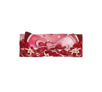 WHJSSF Bandeau avec nœud pour bébé imprimé Happy Valentine's Day - Accessoire doux et extensible pour nouveau-né pour séances photos et fêtes prénatales - Couvre-chef doux, mignon et adorable pour