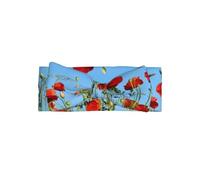 WHJSSF Bandeau doux et extensible pour bébé fille avec nœud imprimé coquelicots sur ciel bleu