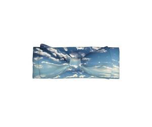 WHJSSF Bandeau doux et extensible pour nouveau-né avec imprimé ciel bleu et nuages blancs pour séances photo mignonnes et fêtes prénatales