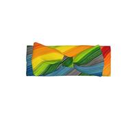 WHJSSF Bandeau pour bébé avec nœud et imprimé arc-en-ciel - Doux et extensible - Accessoires pour cheveux de fête