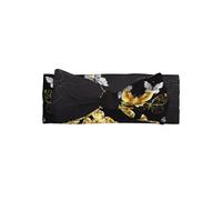 WHJSSF Bandeau pour bébé avec nœud papillon blanc doré et imprimé noir - Accessoire doux et extensible pour séance photo et fête prénatale - Couvre-chef doux, mignon et adorable pour nourrissons