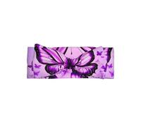 WHJSSF Bandeau pour bébé avec nœud papillon violet - Accessoire doux et extensible pour séance photo et fête prénatale - Couvre-chef doux, mignon et adorable pour nourrissons