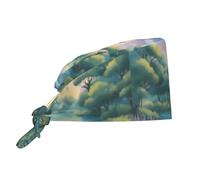 WHJSSF Beau bonnet de travail de nettoyage pour homme et femme, réglable, absorbant la transpiration, respirant, noir