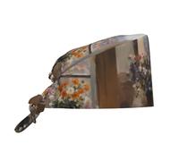 WHJSSF Beau bonnet de travail de nettoyage pour rebord de fenêtre pour homme et femme, réglable, absorbant la transpiration, respirant, noir