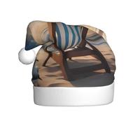 WHJSSF Beau chapeau de Noël bleu ciel et mer durable pour adulte pour Halloween, Noël, Nouvel An