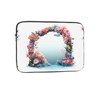 WHJSSF Belle housse de protection pour ordinateur portable 10" avec cadre photo imprimé floral pour voyage d'affaires, école, bureau, usage quotidien